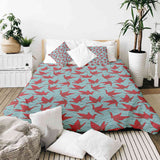 Coperta terapeutica originale - Rivestimento in cotone rosso Origami