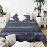 Set di biancheria da letto con coperte terapeutiche onde sonore blu