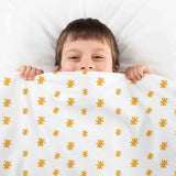 Set di biancheria da letto con coperte terapeutiche fiori gialli