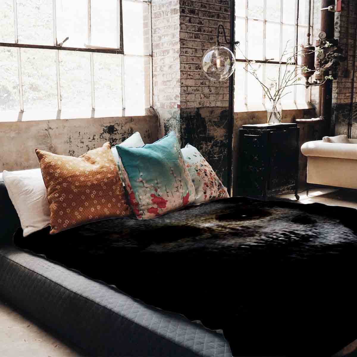 Set di biancheria da letto con coperta terapeutica nero spaventoso