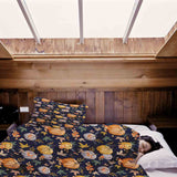 Coperta terapeutica originale - Rivestimento in cotone blu con zucche
