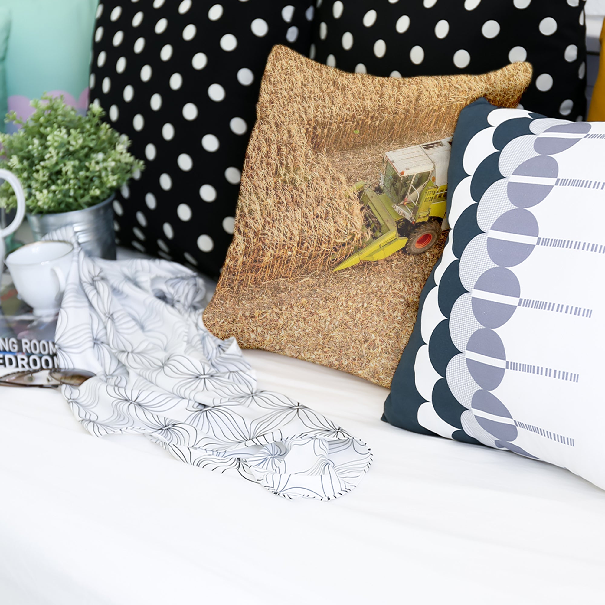 Cuscino salute trattore sul campo