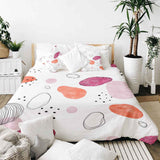 Set di biancheria da letto con coperte terapeutiche cerchi astratti