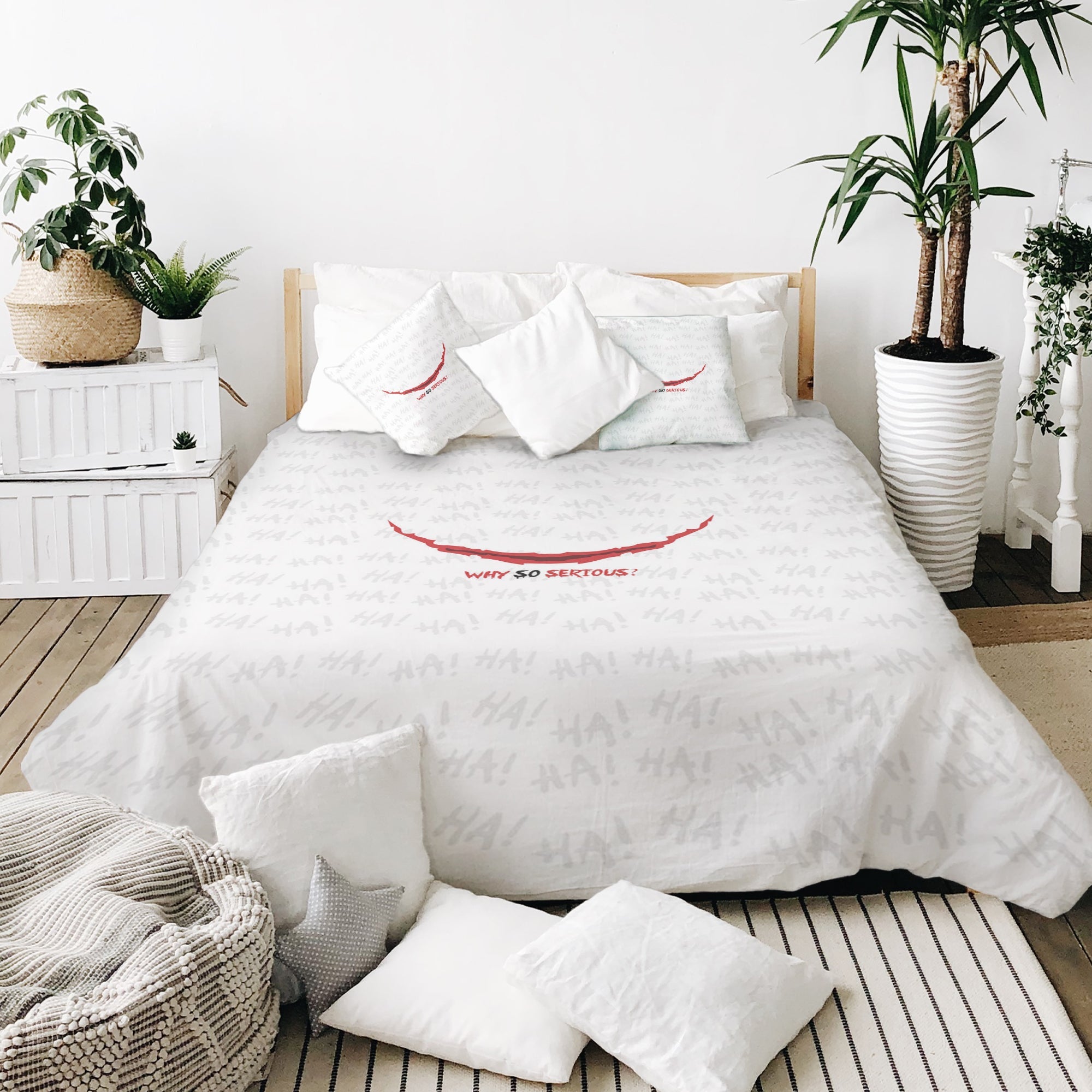 Coperta terapeutica originale - Rivestimento in cotone bianco Perché così serio?