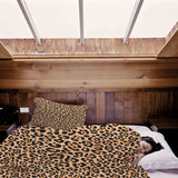 Set di biancheria da letto con coperta terapeutica stampa leopardo