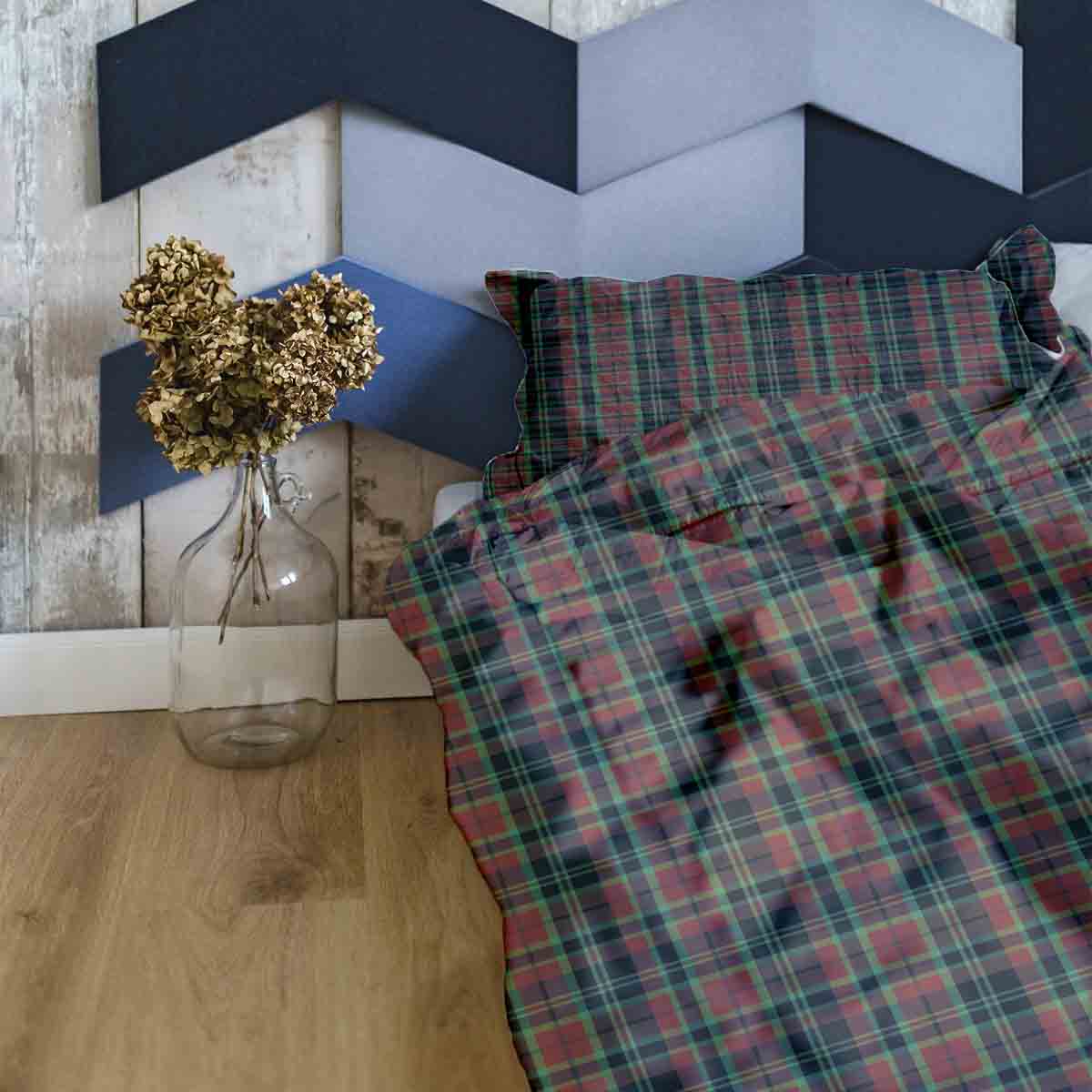 Coperta terapeutica originale - Rivestimento in cotone motivo natalizio a quadri