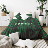 Coperta terapeutica originale - Rivestimento in cotone verde codice matrice