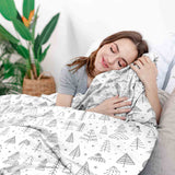 Set di biancheria da letto con coperta terapeutica foresta natalizia