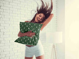 Cuscino salute verde con alberi di abete