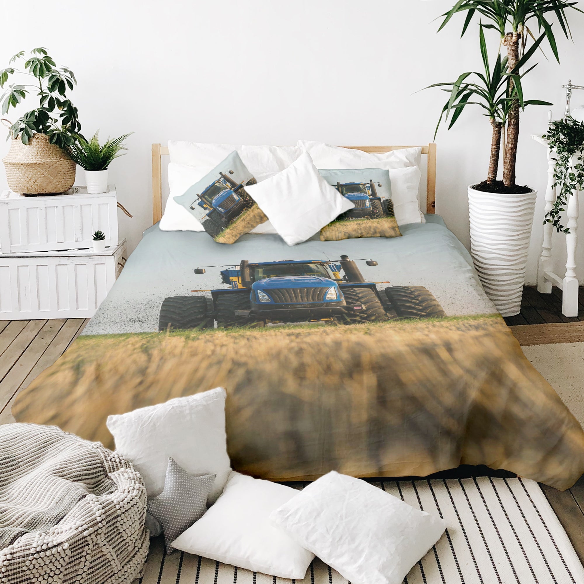 Coperta terapeutica originale - Rivestimento in cotone trattore in blu