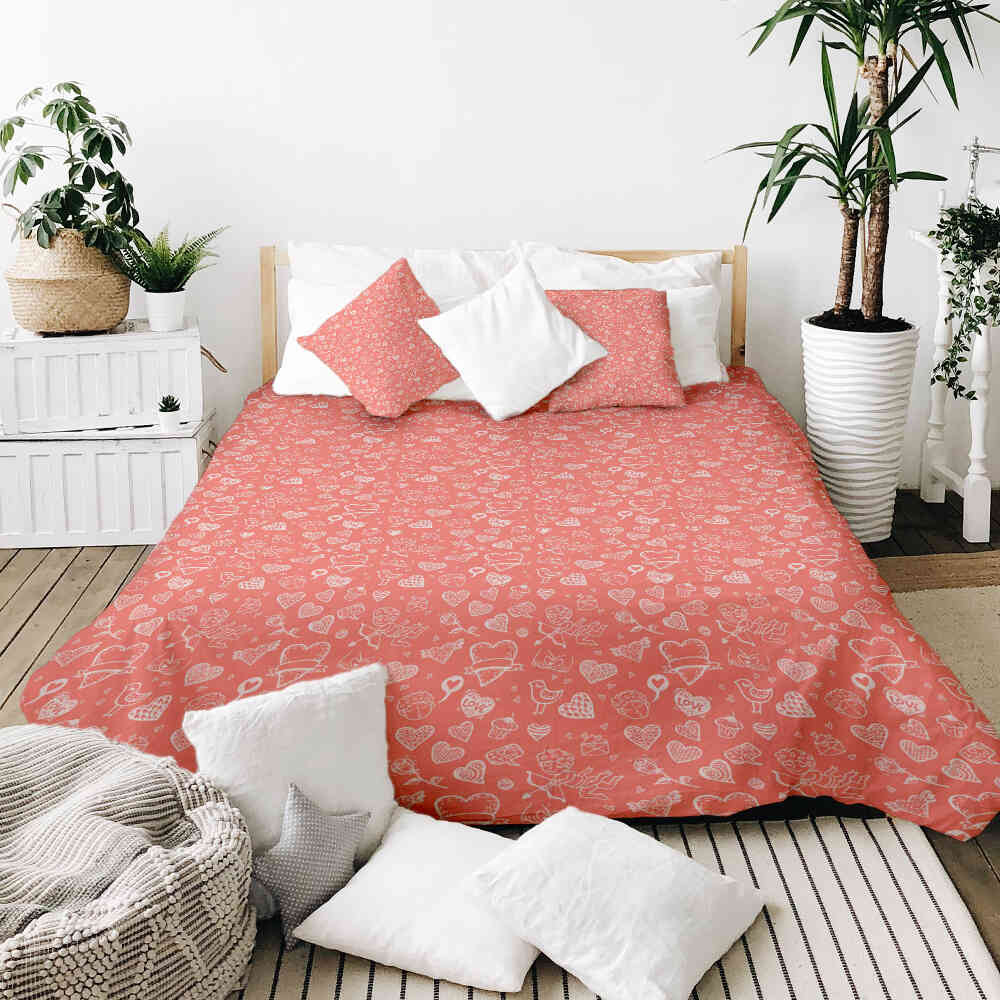 Copertura in cotone per coperta termica Amore e freccia dell'amore