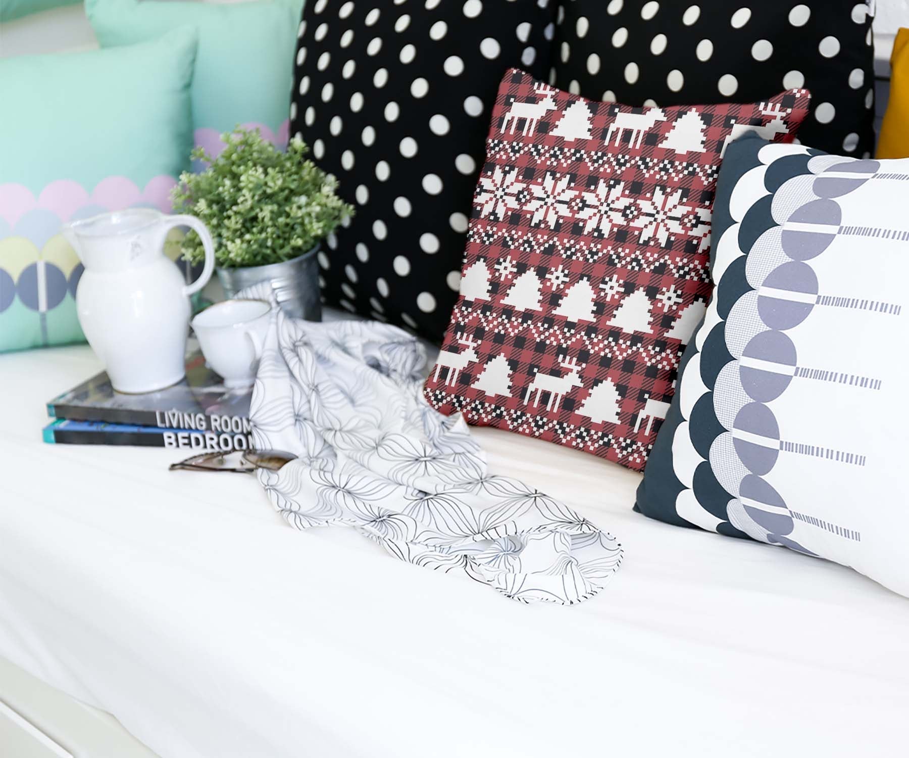 Cuscino salute Karo con motivi natalizi