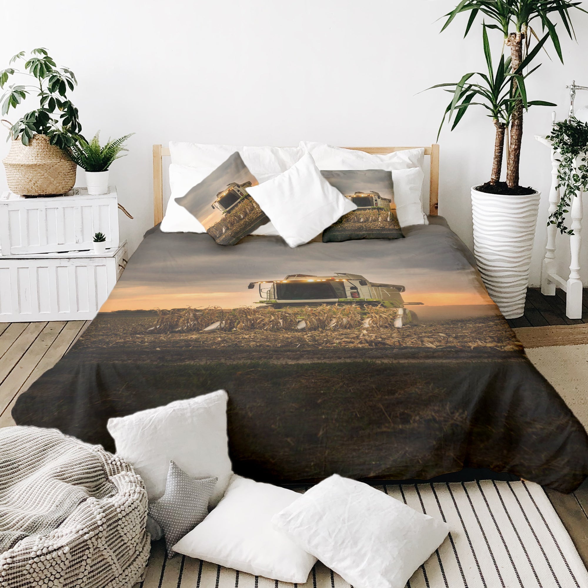 Set di biancheria da letto con coperte terapeutiche marrone Dreschmaschine