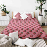 Coperta terapeutica originale - Rivestimento in cotone rosa con fragole