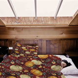 Coperta terapeutica originale - Rivestimento in cotone rosso con zucche