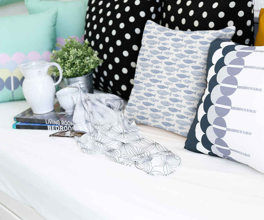 Cuscino sanitario pesci blu