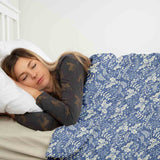 Set di biancheria da letto con coperta terapeutica blu Natale