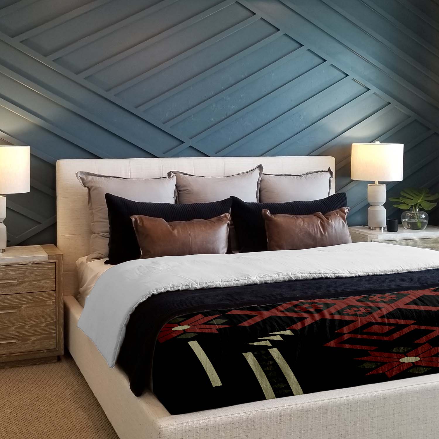 Set di biancheria da letto con coperta terapeutica e grande fiocco di neve