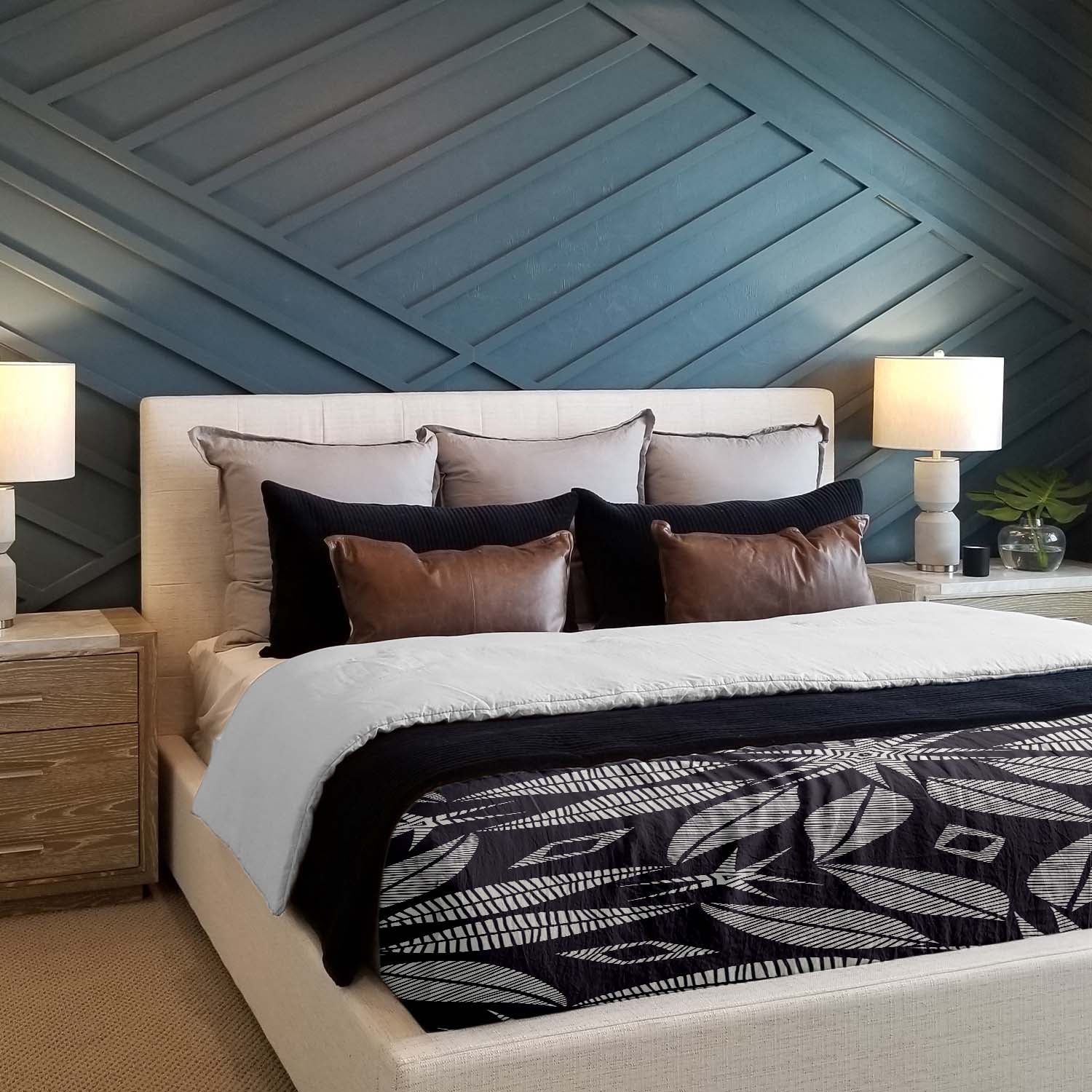 Coperta terapeutica originale - Rivestimento in cotone con grande fiore