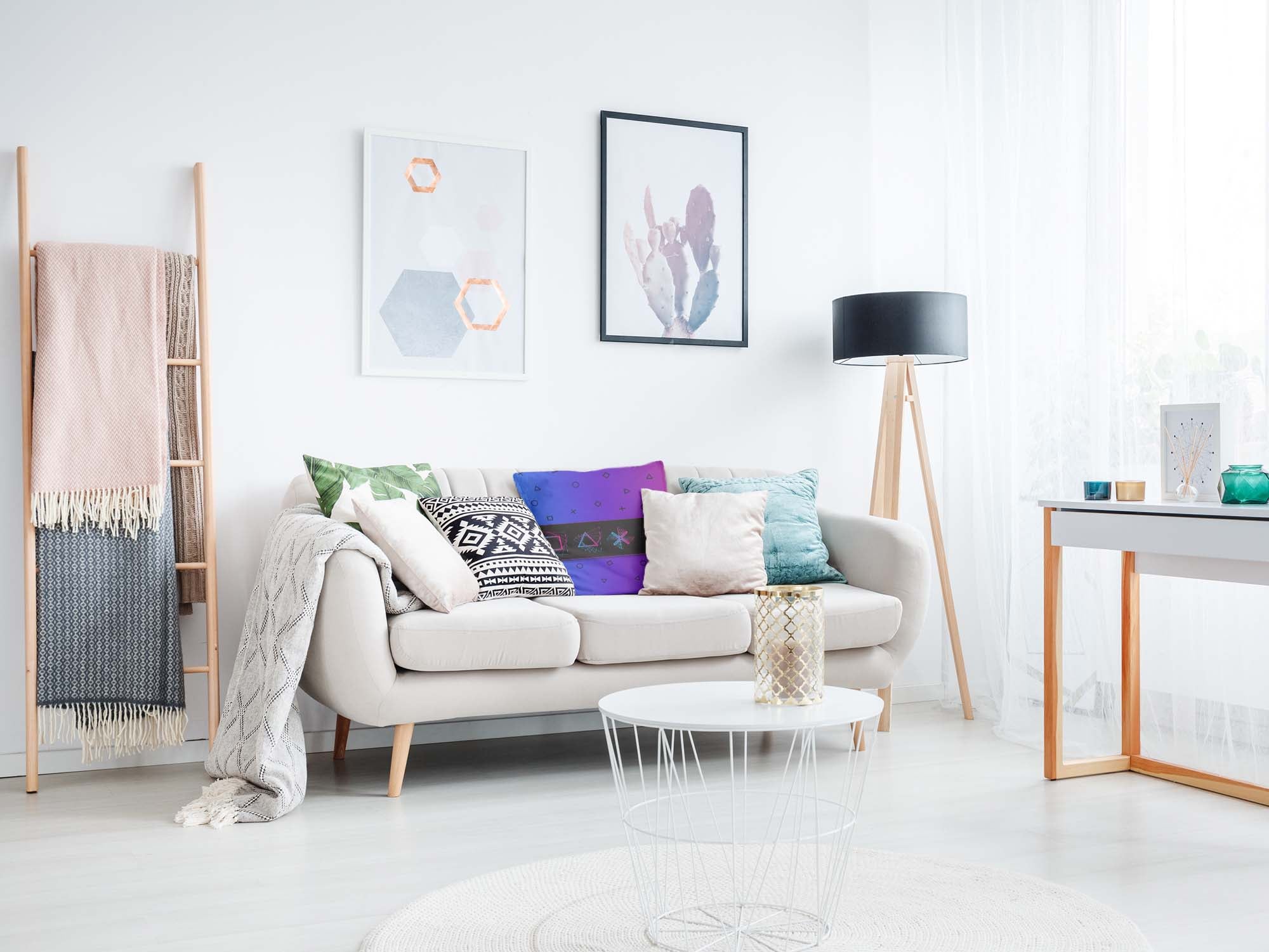 Cuscino salute viola con forme