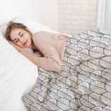 Coperta terapeutica originale - Rivestimento in cotone grigio con foglie di acero
