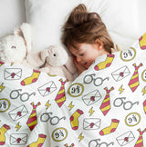 Set di biancheria da letto con coperta terapeutica bianca magia scuola
