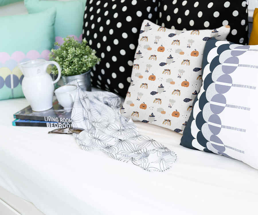 Cuscino salute bianco autunno