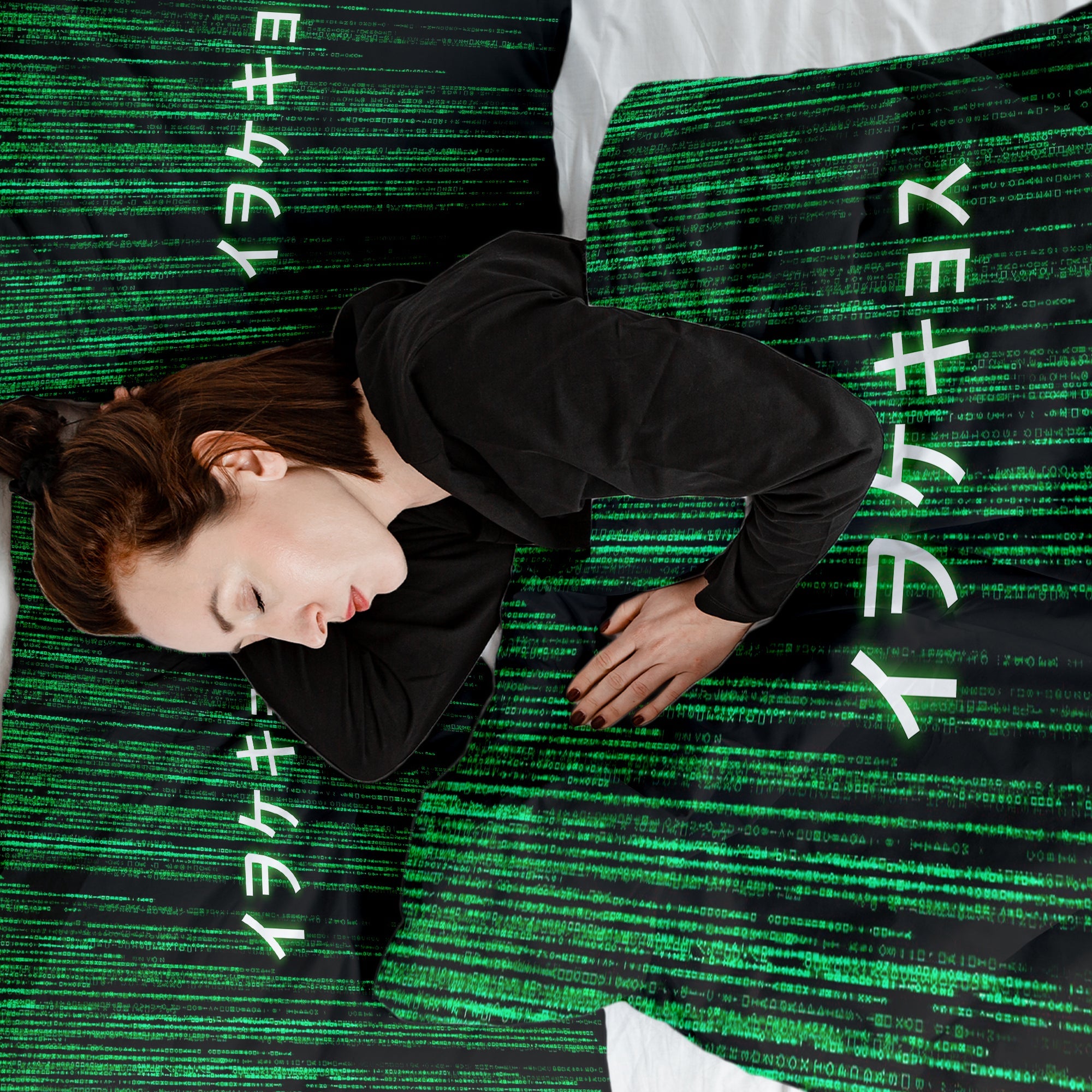 Coperta terapeutica originale - Rivestimento in cotone verde codice matrice