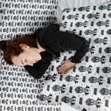 Set di biancheria da letto con coperta terapeutica Joker nero-bianco