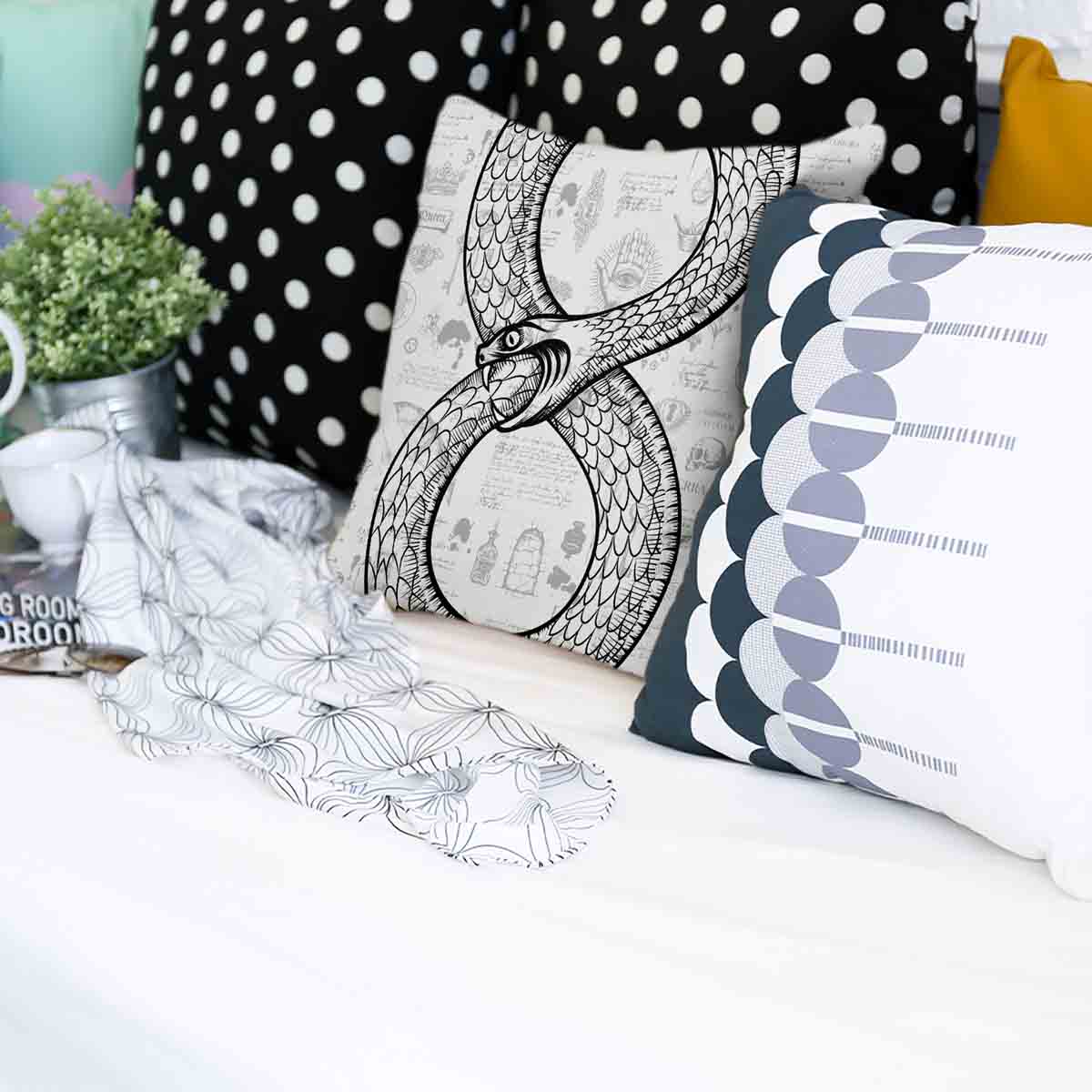 Cuscino sanitario con motivo a serpente