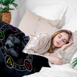 Set di biancheria da letto con coperta terapeutica grigia con lupo