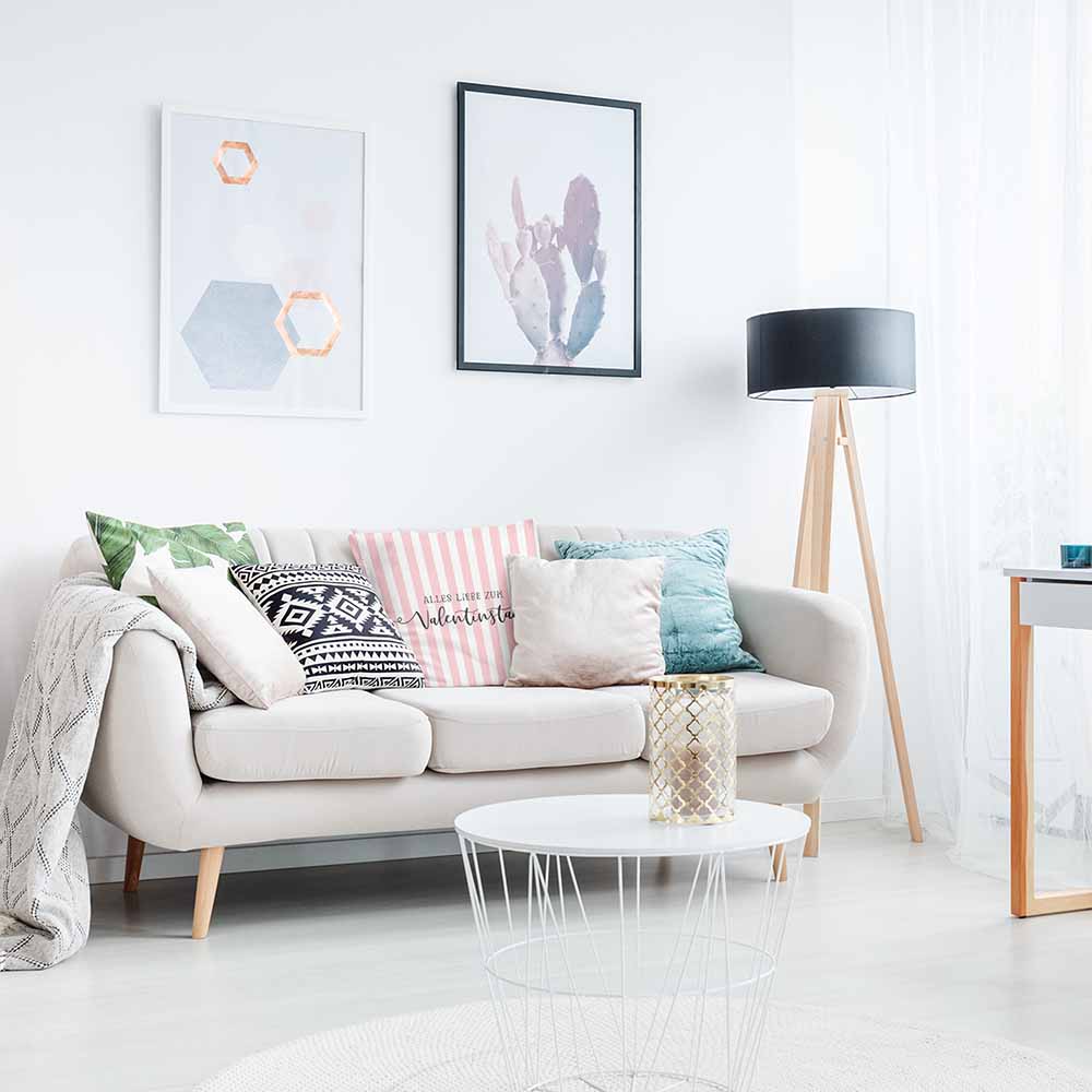 Cuscino salute a righe San Valentino