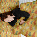 Coperta terapeutica originale - Rivestimento in cotone arancione con trattori