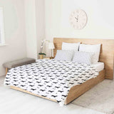 Set di biancheria da letto con coperte terapeutiche bianco con renne