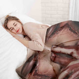 Set di biancheria da letto con coperta terapeutica Halloween volto