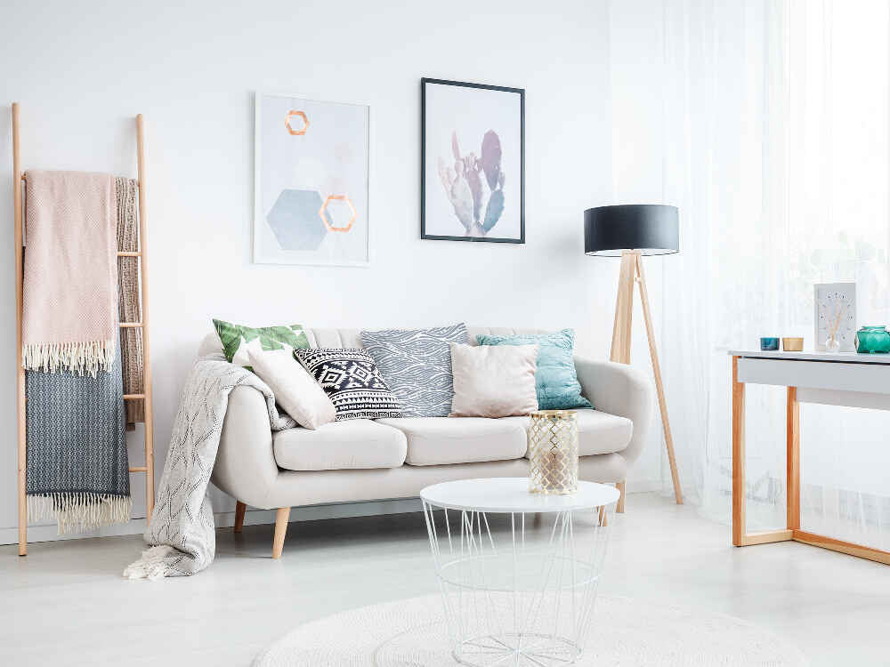 Cuscino sanitario motivo ondulato blu