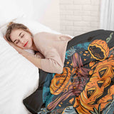 Set di biancheria da letto con coperta terapeutica Halloween Zucca