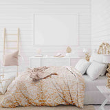 Set di biancheria da letto con coperta terapeutica Boho Arancione