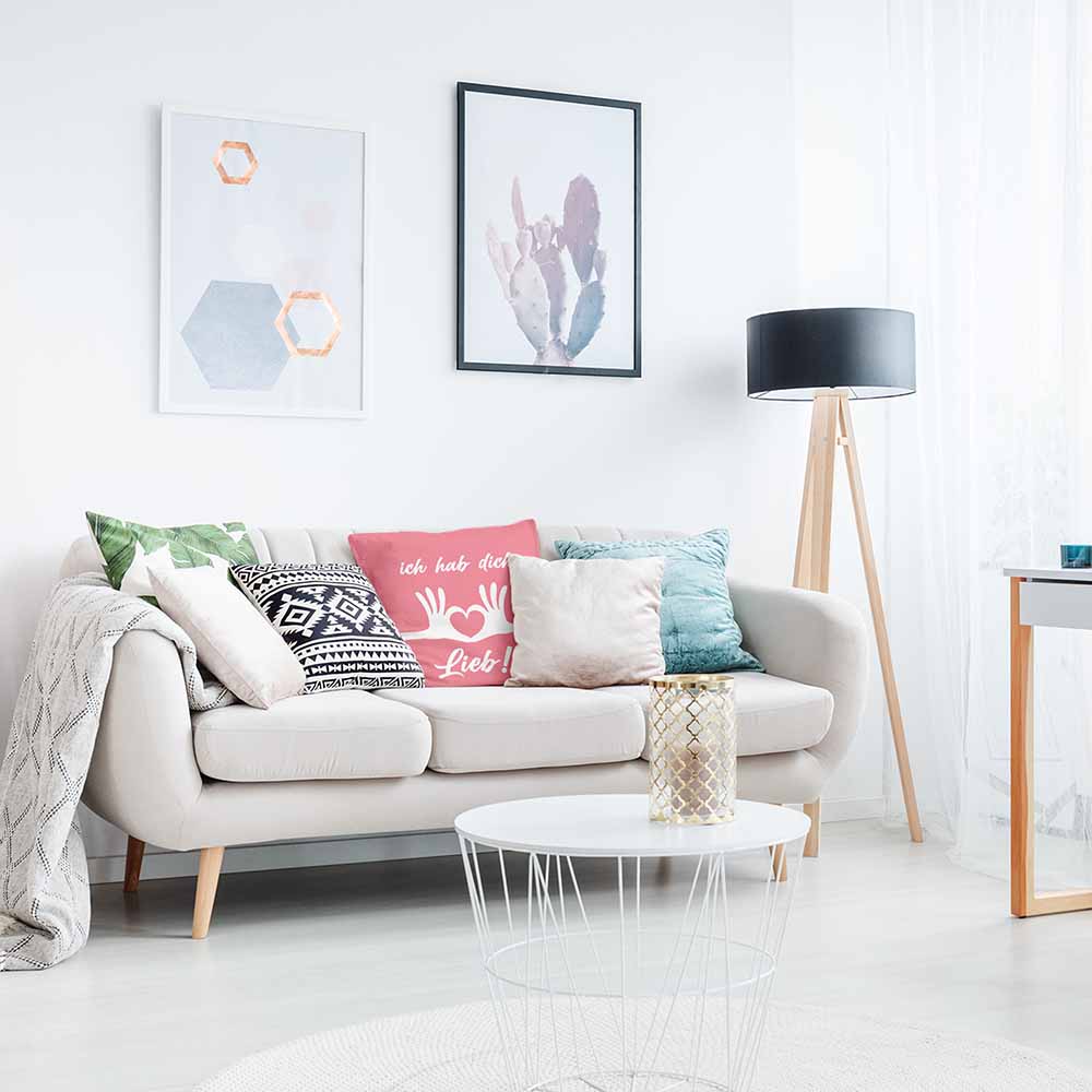 Cuscino salute rosa Ti voglio bene