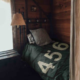 Set di biancheria da letto con coperta terapeutica verde 456