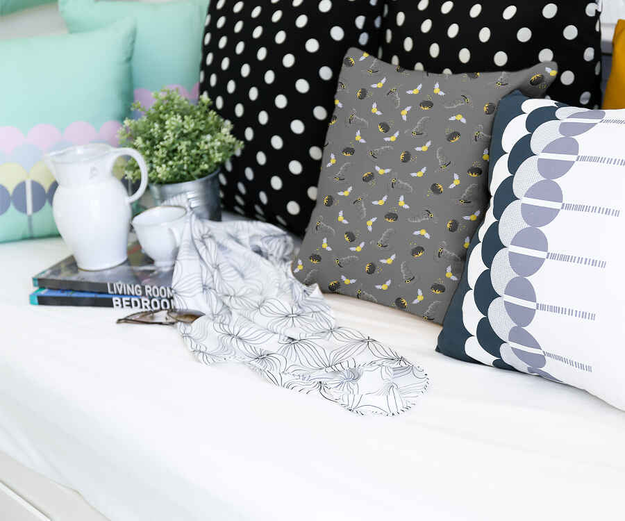 Cuscino salute grigio cappello magico