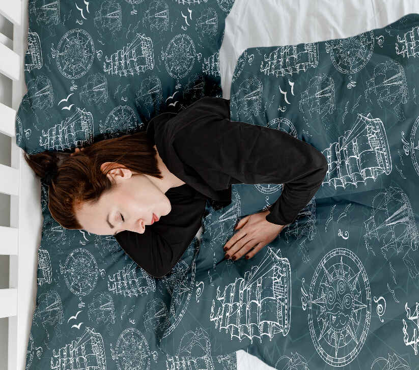 Set di biancheria da letto con coperte terapeutiche e navi