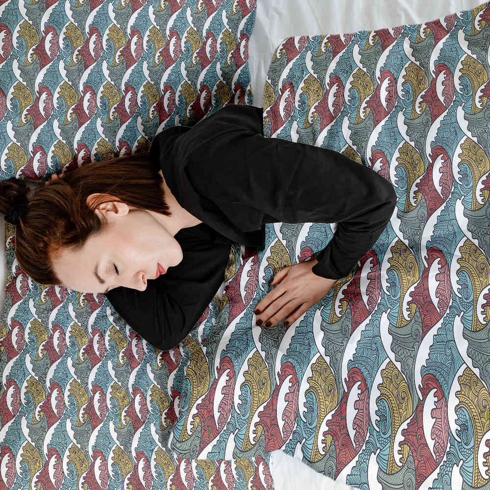 Coperta terapeutica originale - Rivestimento in cotone con frangionde colorati