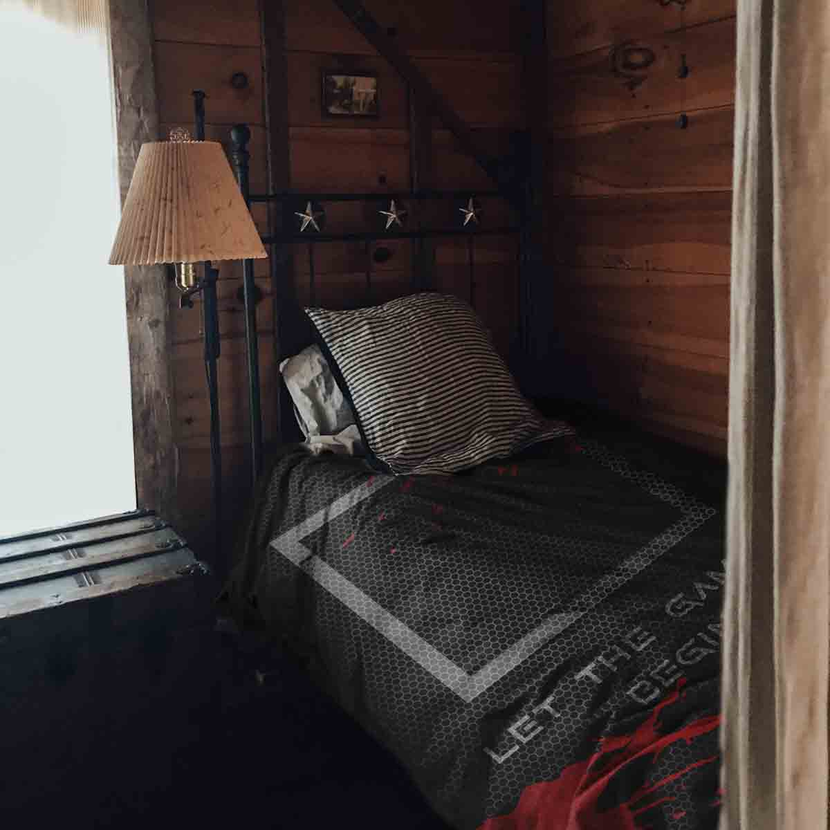 Set di biancheria da letto con coperta terapeutica nero Let's Play