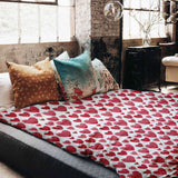 Coperta terapeutica originale - Rivestimento in cotone cuori rossi
