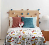 Set di biancheria da letto con coperta terapeutica bianca magia scuola