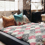 Set di biancheria da letto con coperte terapeutiche fiori astratti colorati