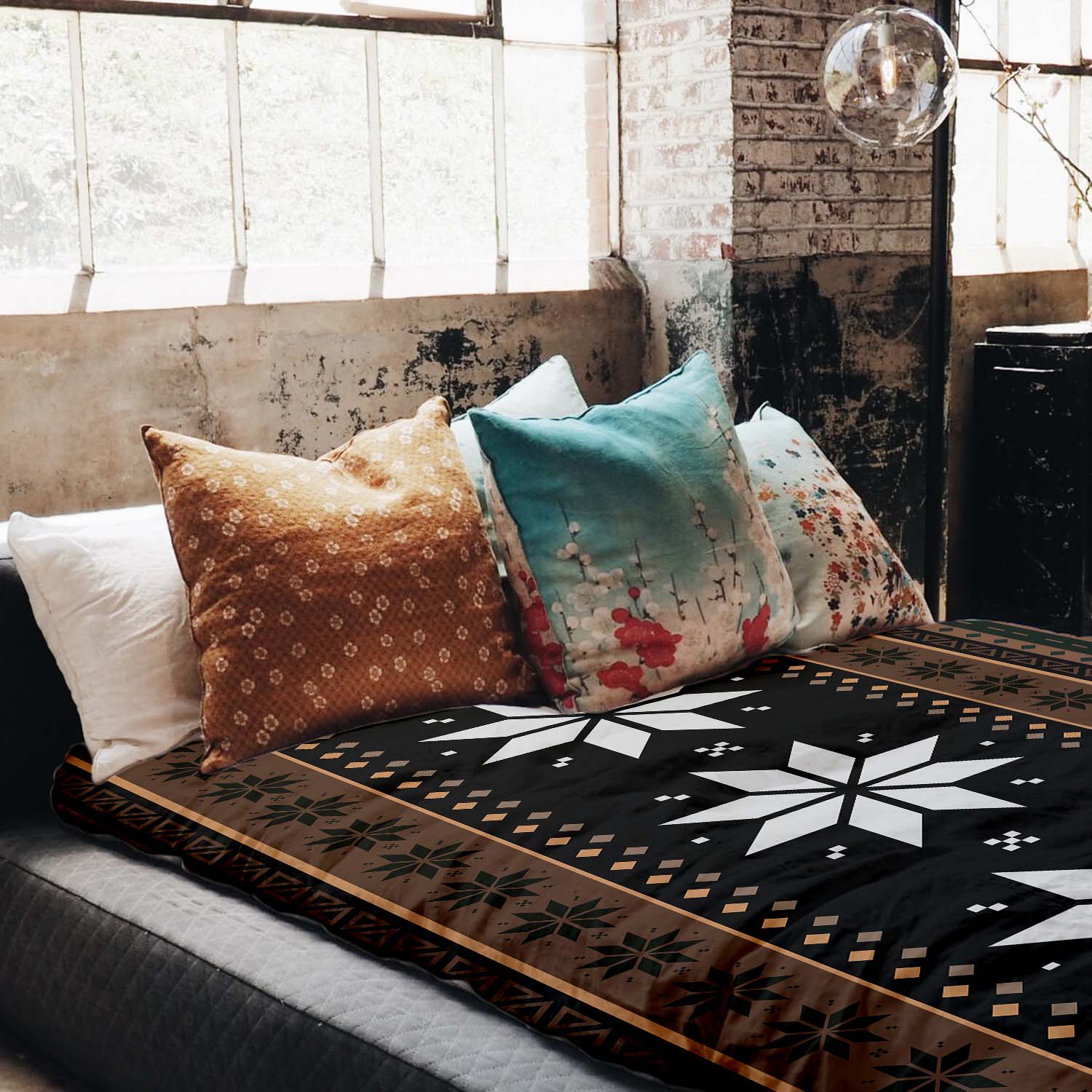 Set di biancheria da letto con coperte terapeutiche a righe con stelle