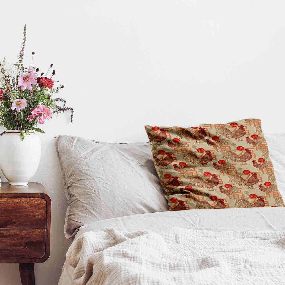 Cuscino salute gallo cinese