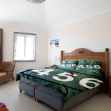 Set di biancheria da letto con coperta terapeutica verde 456